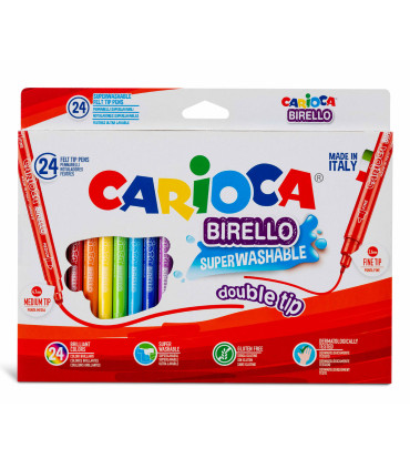 Marcadores Doble Punta Birello Carioca x 24