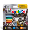 Marcadores Punta Fina de Colores Metálicos Carioca x 8