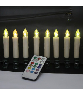 Set de 10 Velas LED con Funciones Color 6 cm Alparamis