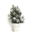Árbol de Navidad Nevado en Maceta 24 cm Alparamis