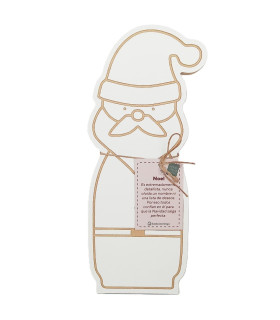 Adorno Navideño de Madera Papá Noel 22 cm