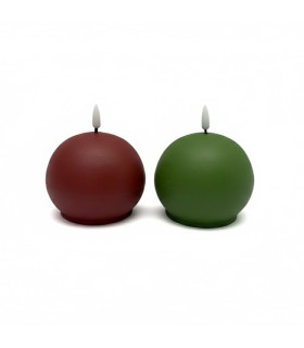 Vela Esférica LED Roja 10 cm Alparamis