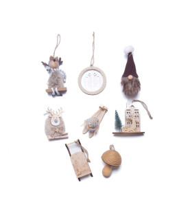 Adorno para Colgar Figura Marrón 12 cm Alparamis