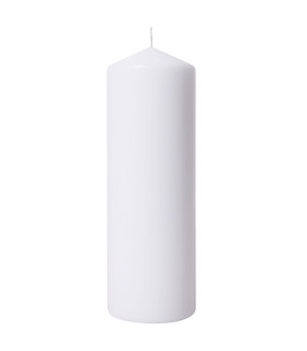 Vela Pilar 10 x 30 cm Blanca