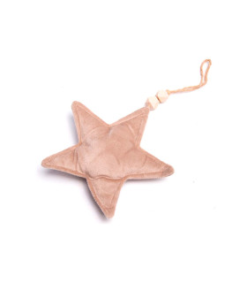 Adornos Navideños Colgantes de Tela 17 cm x 2 Beige Alparamis