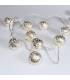 Guirnalda de 10 Bolas LED 4 cm Plateadas Alparamis