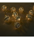 Guirnalda de 10 Bolas LED 4 cm Plateadas Alparamis