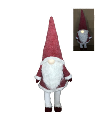 Adorno de Duende Rojo con Luz LED 156 cm Alparamis