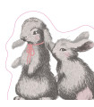 Servilletas 33x33 Silhouette Bunny Friends