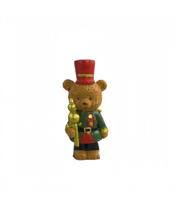 Adorno de Navidad Osito con Cetro 8 cm Alparamis