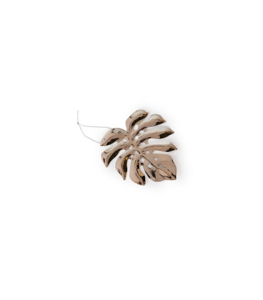 Adorno Colgante Hoja 13 cm Plateada Alparamis