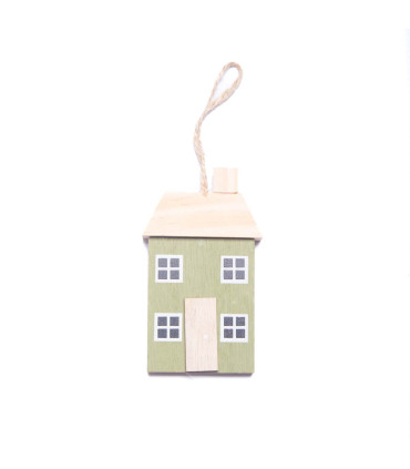Adorno de Madera Casita 12 cm Alparamis