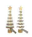 Adorno de Pino Navideño de Madera 37 cm Alparamis