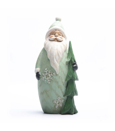 Adorno de Papá Noel con Pino 24 cm Alparamis