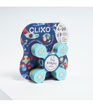 Exhibidor Clixo Tiny and Mighty 9 Piezas Mix 6 Marino y 6 Espacio