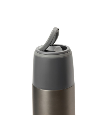 Termo 1000 ml con Tapa a Rosca Pico Vertedor y Taza Thermos Gris