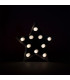 Espejo estrella plateada con luz LED Alparamis