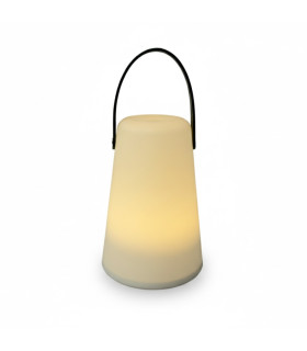 Lámpara LED Blanca con Manija Verde Oliva 20 cm Alparamis