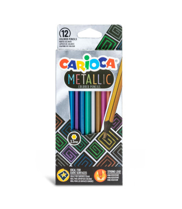 Lápices de Colores Metálicos Carioca x 12