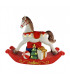 Adorno de Navidad Caballo Mecedora con Luz LED 82 cm Alparamis