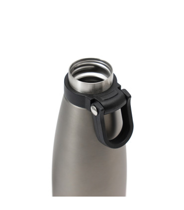 Botella Térmica 500 ml con Tapa a Rosca y Manija Thermos Gris