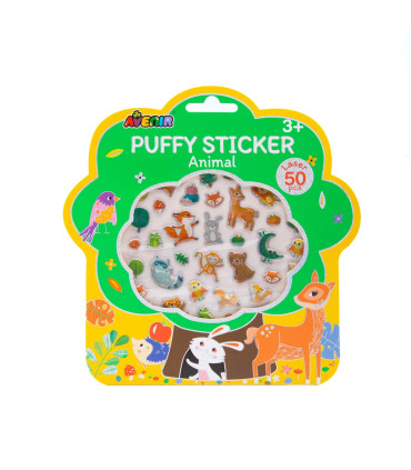 Puffy 3D Stickers 24 Pz en 4 Diseños con Exhibidor Avenir