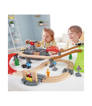 Set de Tren de Ciudad de Juguete en Caja Hape
