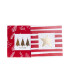 Tarjetas Stamping Rayas y Hojas Rojas - PACK x 12