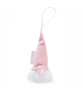 Adorno de Duende Rosa con Luz LED 14 cm Alparamis