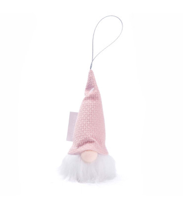 Adorno de Duende Rosa con Luz LED 14 cm Alparamis