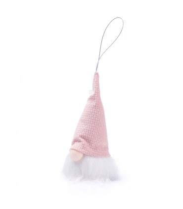 Adorno de Duende Rosa con Luz LED 14 cm Alparamis