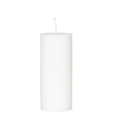 Vela Pilar 6 x 14 cm Blanca