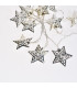Guirnalda de 10 Estrellas LED 4 cm Plateadas Alparamis