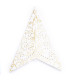 Estrella de Papel blanca y dorada con LED 60 cm Alparamis