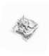 Adorno de Navidad de Metal Plateado con Lunares 5 cm x 12 Alparamis