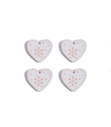 4 Broches Corazon Enchapado Alparamis