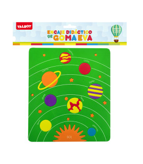 Juego de Encastre de Goma Eva Planetas 27x24 cm