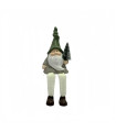Adorno de Navidad Santa Verde Sentado 14 cm Alparamis