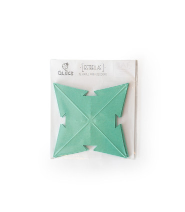Estrella para Armar 12 cm Aqua x 3