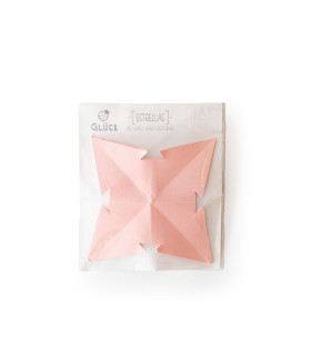 Estrella para Armar 12 cm Rosa x 3