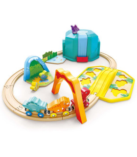 Set Balde Tren de Dinosaurios Hape