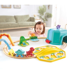 Set Balde Tren de Dinosaurios Hape