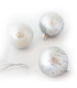 Set de 9 Bolas Perladas y Mate con Glitter de 6 cm Plateadas Alparamis