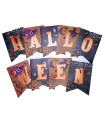 Guirnalda de Banderines XL Naranjas y Negros Halloween