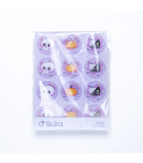 Stickers Violetas de Halloween x 120