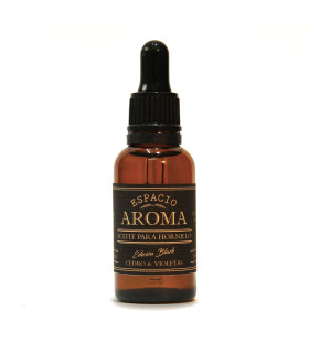 Aceite Aromático 30 cm3 Línea Black Cedro y Violetas Espacio Aroma