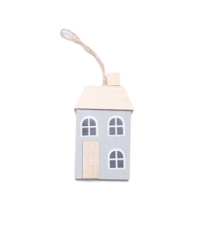Adorno de Madera Casita 12 cm Alparamis