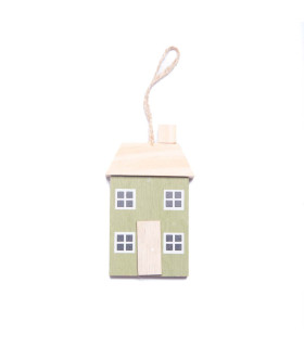 Adorno de Madera Casita 12 cm Alparamis