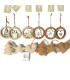 Adorno para el Árbol de Tela y Madera Beige y Blanco 10 cm Alparamis
