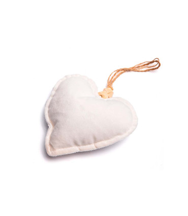 Adornos Navideños Colgantes de Tela 17 cm x 2 Crema Alparamis